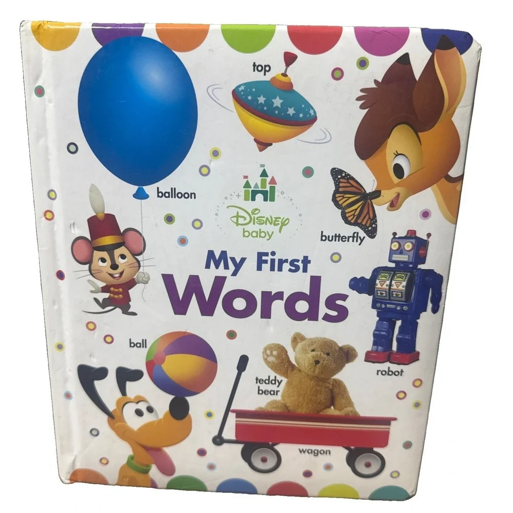Disney Baby: My First Words by Disney Books (2016, Children's Board Books)